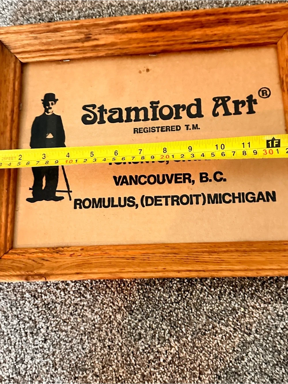 Vintage oak picture frame 11x14 no glass